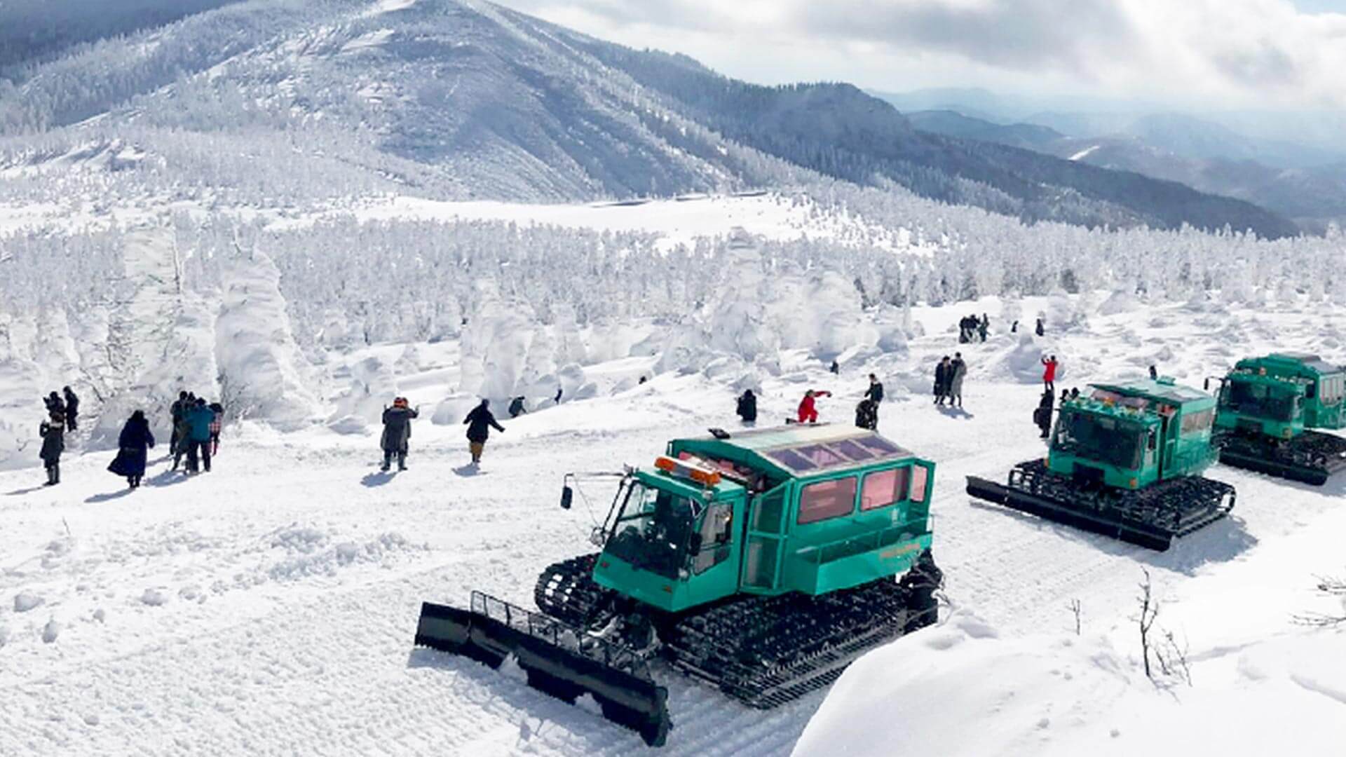宮城藏王樹冰雪怪車
